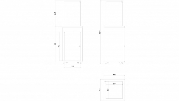 Нагреватель газовый PATIO MINI/M/G31/37MBAR/B - белое стекло