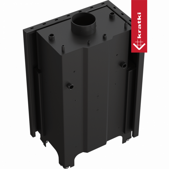 Топка с теплообменником Kratki PRO MBM/PW/10/L/BS/W угловое стекло слева