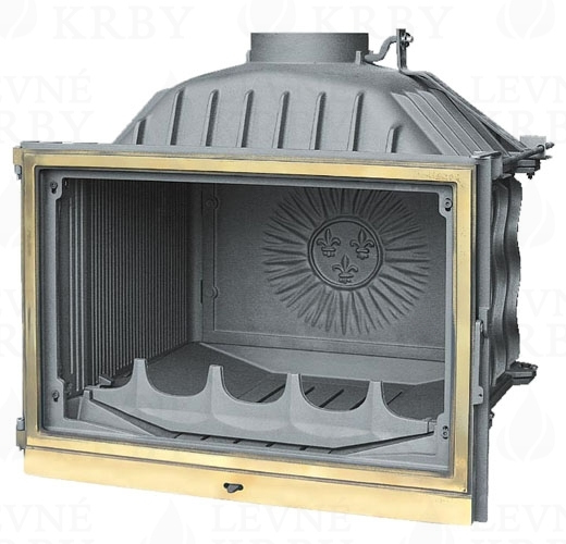 Топка Fabrilor DECO 730 BR боковое открытие дверцы, латунный фасад