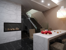 Встроенный биокамин Lux Fire Торцевой 755 М