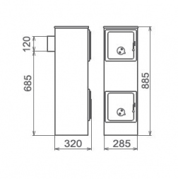 Отопительная печь Kerpen 2U4P - Thorma