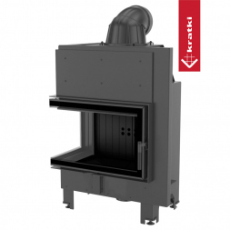 Топка Kratki PRO MBM/L/BS/SG угловое гнутое стекло слева (Чёрная футеровка)