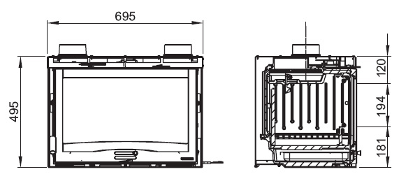 Insert 70 H 49 with fan