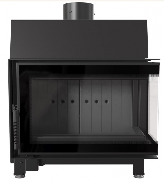 Топка Kratki SIMPLE/S/P/BS угловое стекло справа (Черная футеровка)