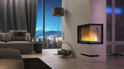 Топка DEFRO HOME INTRA SLIM SM BP, 6 кВт, 667/465/337мм, угловое стекло справа