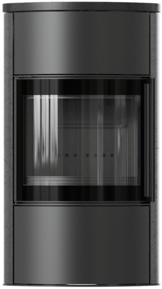 Печь Kratki PRO BJORN/W GRAFITE SATIN c верхней плитой (Чёрная футеровка)